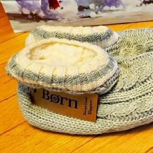 Born brand sherpa lined slipper booties